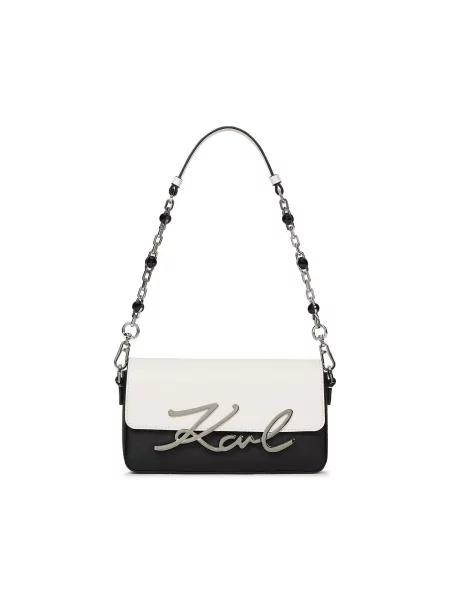 Geanta hobo Karl Lagerfeld din piele negru