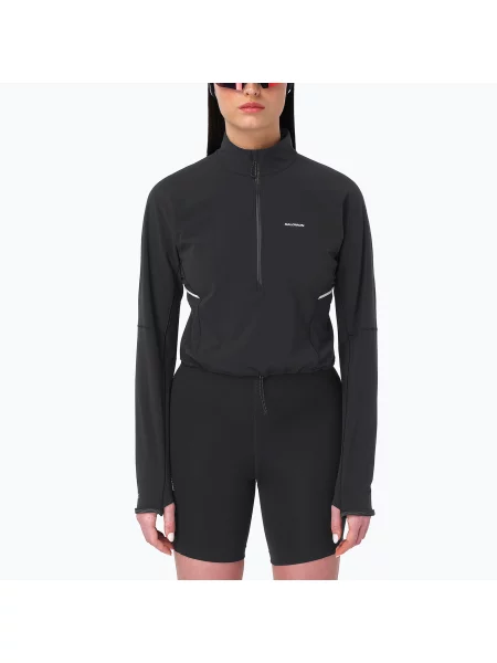 Bluză pentru femei Salomon Sense Aero Hybrid CP PLVR deep black negru