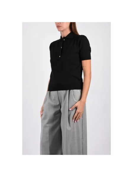 Sweter Max Mara z krótkim rękawem czarny