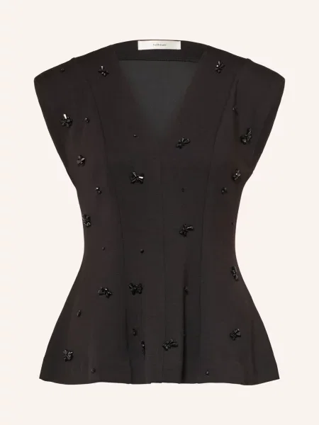 Top Inwear z kamieniami czarny