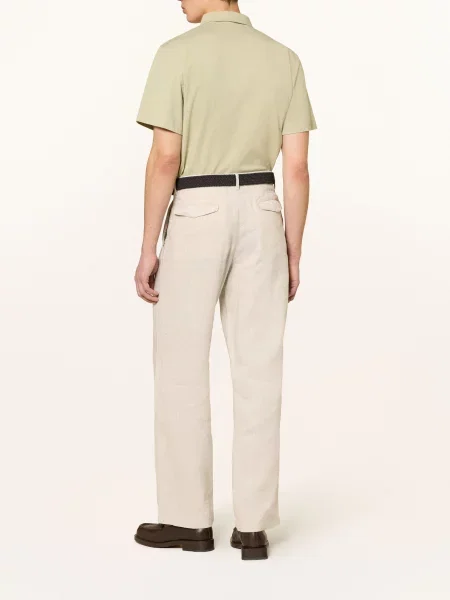 Barena Venezia Kostýmové Kalhoty Delfo Regular Fit S Lněným Vláknem perla