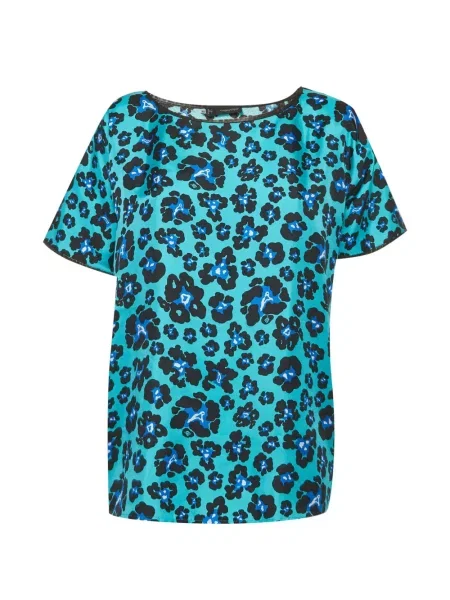 Bluză Dsquared2 cu model floral cu imagine albastru