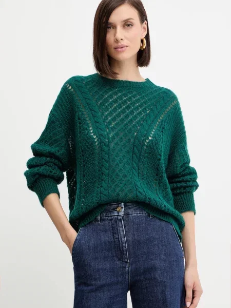 Twinset pulover de lână verde