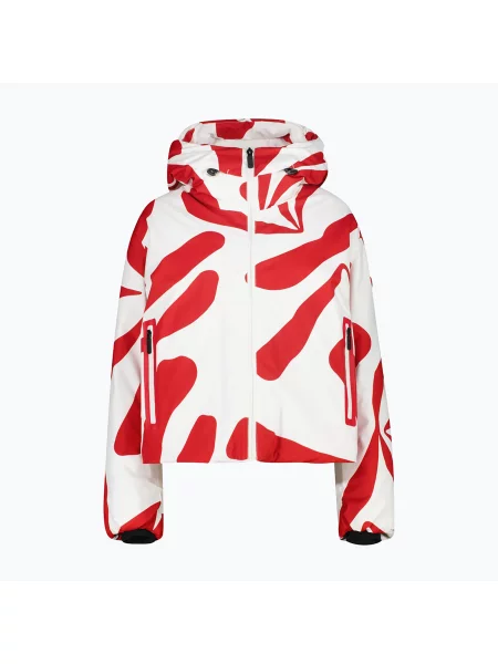 Kurtka narciarska CMP Fix Hood red/b.co gesso czerwona