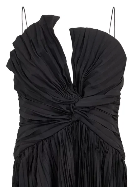 Maxi rochie maxi Acler plisată de costum negru