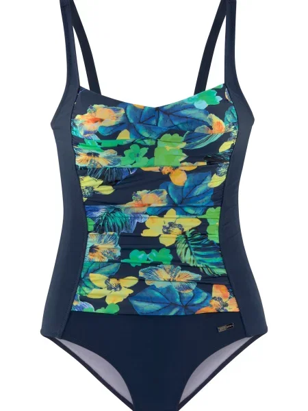 LASCANA Enodelne kopalke / rumena / zelena / oranžna modra