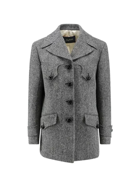 Palton Seafarer cu model herringbone gri