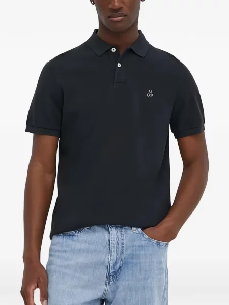 Поло тениска Marc O'polo с автограф синьо