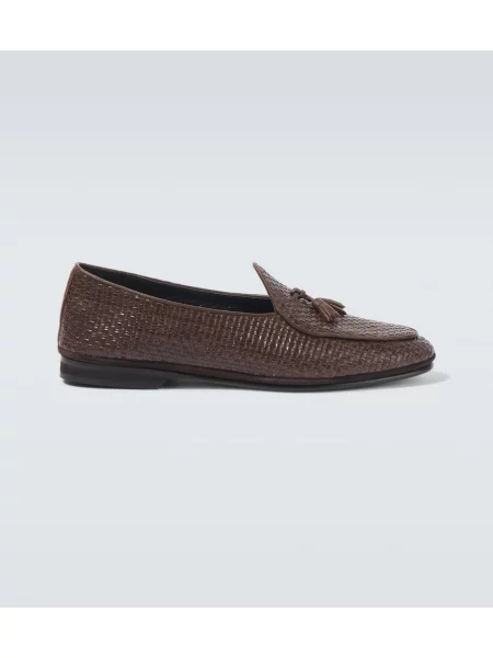 Pantofi loafer Rubinacci din piele maro