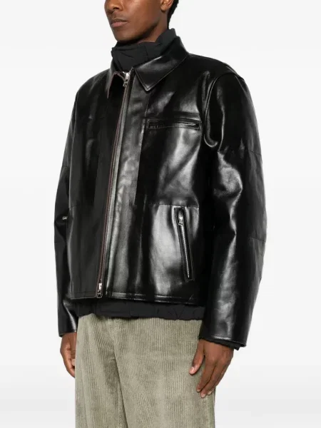 Geanta de piele Sacai negru