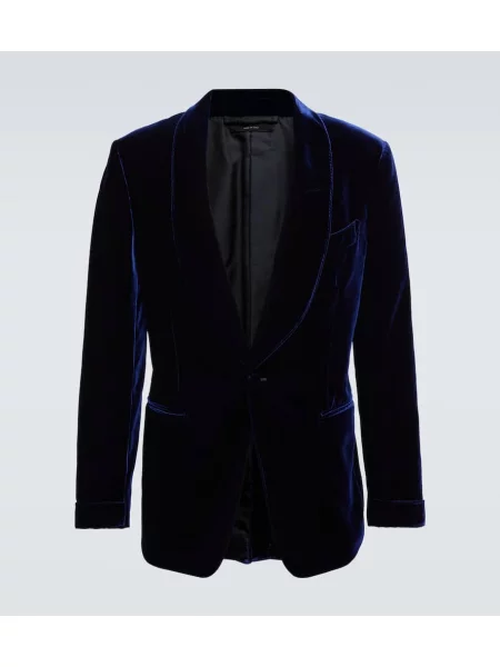Sametové sako Tom Ford modré