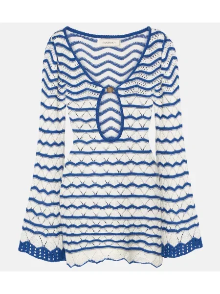 Sukienka Bananhot w paski garniturowa biała