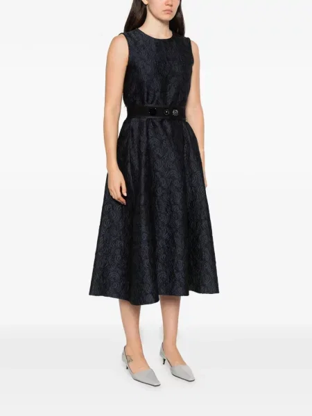 Cu centură rochie 's Max Mara din jacard albastru