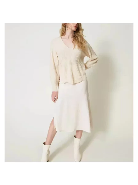Spódnica midi Twinset biała