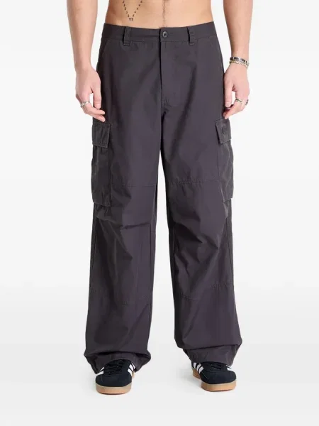 Spodnie cargo Adidas w paski klasyczne do biegania czarne