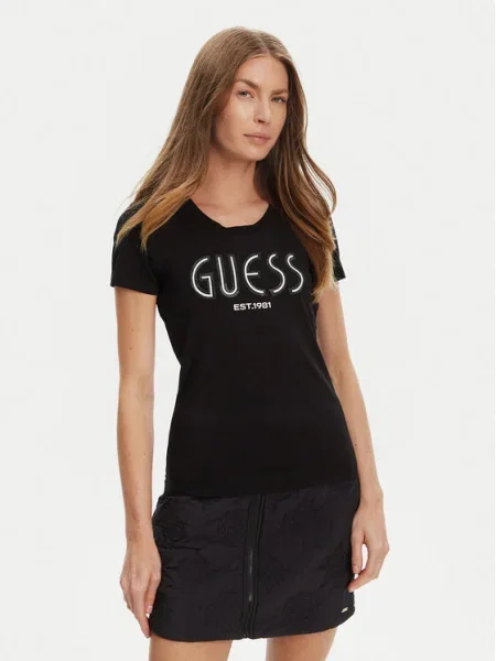 Тениска Guess дамска черно