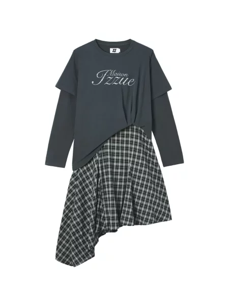 Rochie Izzue asimetrică gri