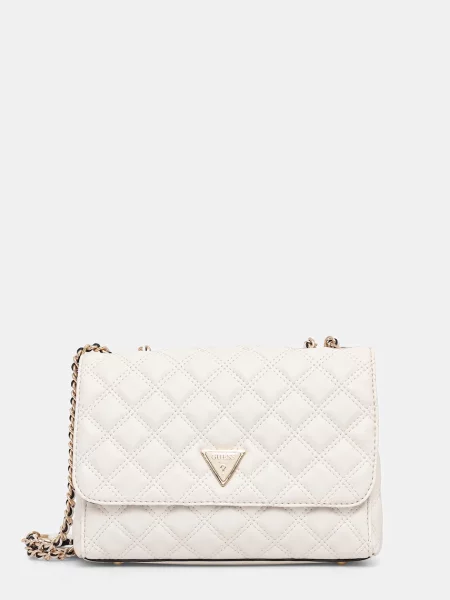 Guess geantă crossbody pentru femei GIULLY alb