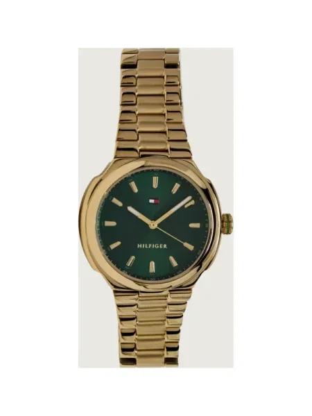 TOMMY HILFIGER Ceas analogic GEORGIA auriu / închis verde