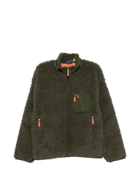 Geacă Polo Ralph Lauren din piele cu cordon albastru