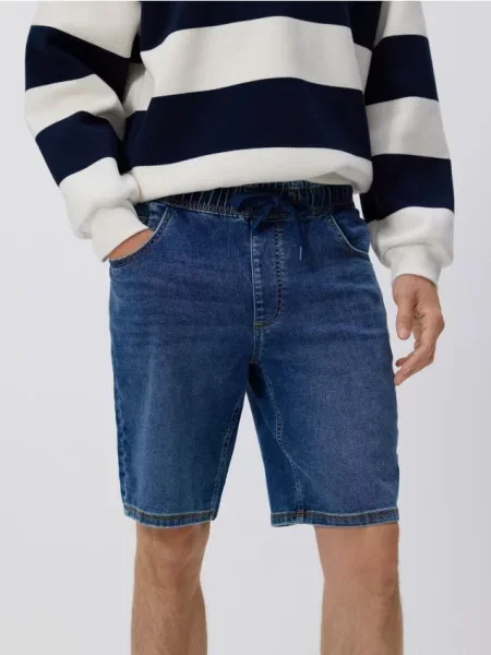 Reserved Джинсові шорти-джогери синій