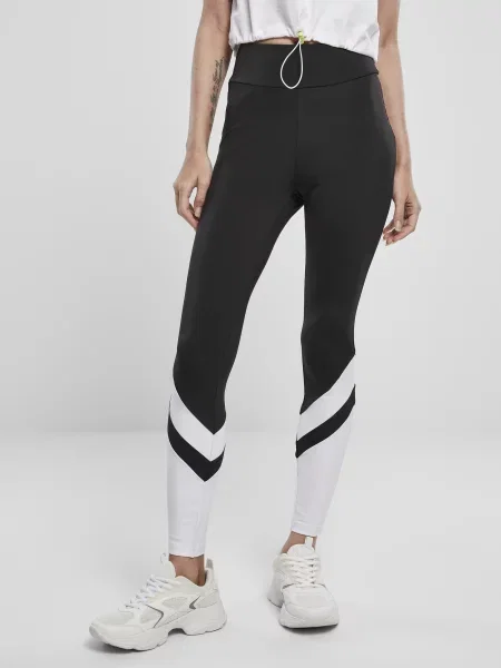 Leggings Urban Classics cu talie înaltă alb