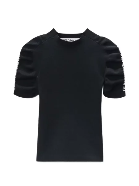 Tricou Alexander Wang cu volane negru