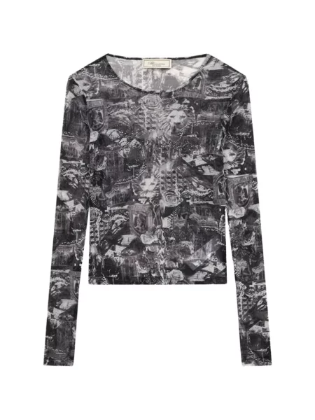 Tricou Blumarine din jerseu negru