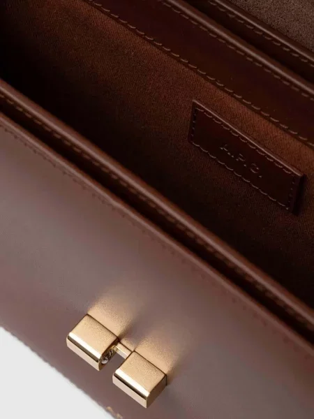 A.P.C. bőr táska Sac Grace Small barna