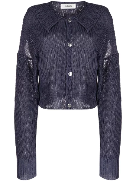 Kardigan Sulvam z rozcieciem niebieski