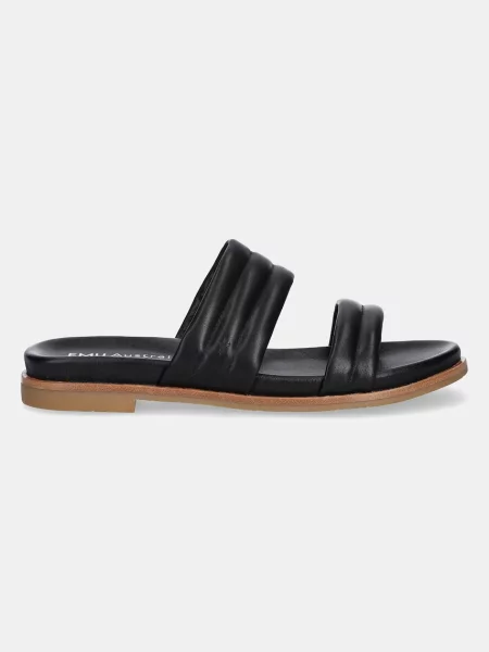 Кожаные шлепанцы Emu Australia черные