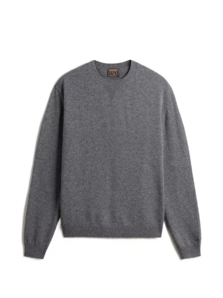 Pulover Woolrich cu decolteu rotund gri