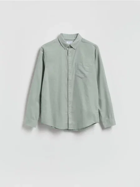 Reserved Cămașă slim fit din verde-pal verde