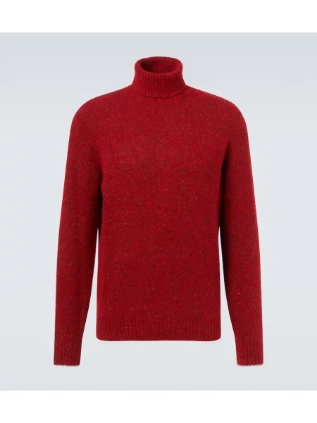 Sweter Brunello Cucinelli wełniany czerwony