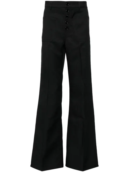 Pantaloni Courreges din țesătură twill negru