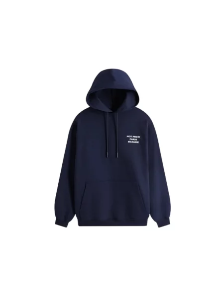 Drole de Monsieur Bluzy Mężczyzna XL Bluza z Kapturem z Napisem beżowy