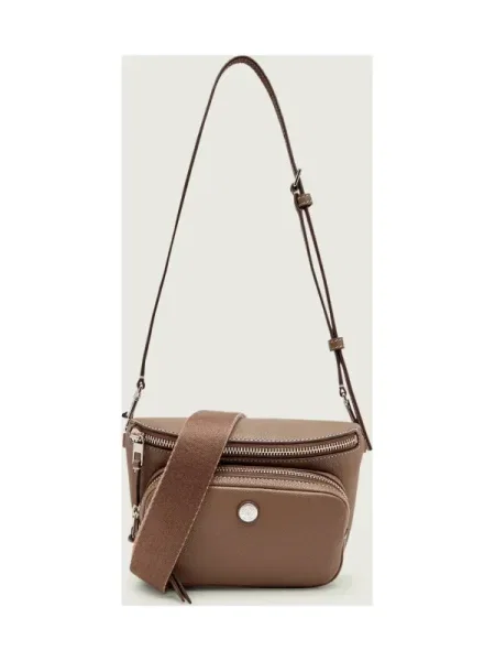 Mini geanta de piele Tory Burch din piele mini bej