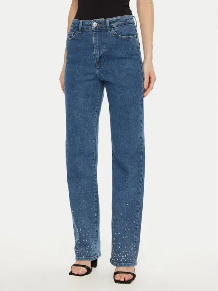 Pieces Blugi Straight Fit albastru