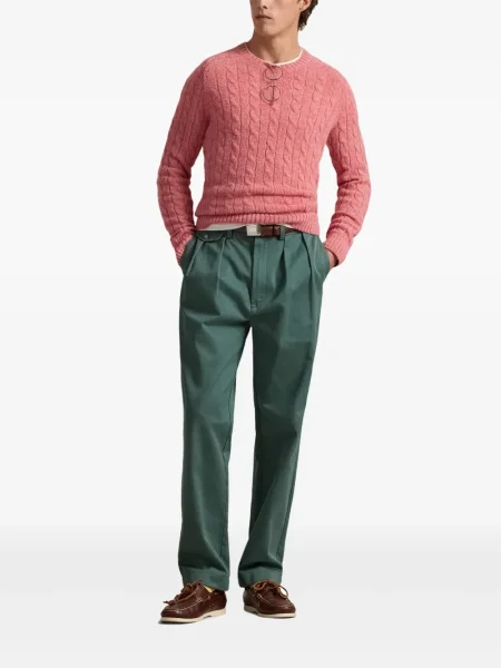 Dlouhá pruhovaná s límcem kšiltovka Polo Ralph Lauren modrá