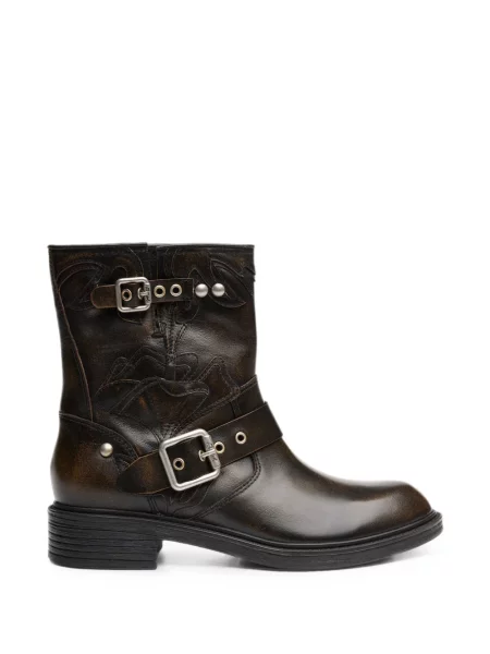 Botine Ash cu broderie negru