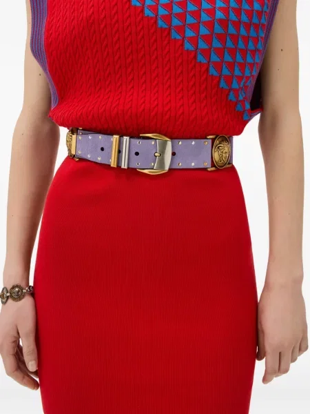Curea Versace cu tepi violet