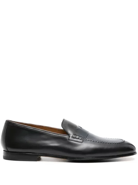 Pantofi loafer Doucal's din piele de lac albastru