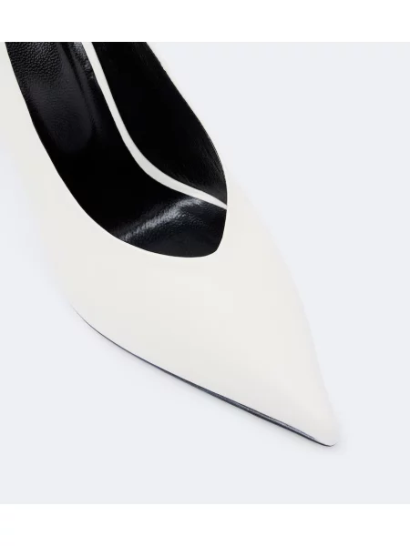 Pantofi cu toc Jude din piele alb