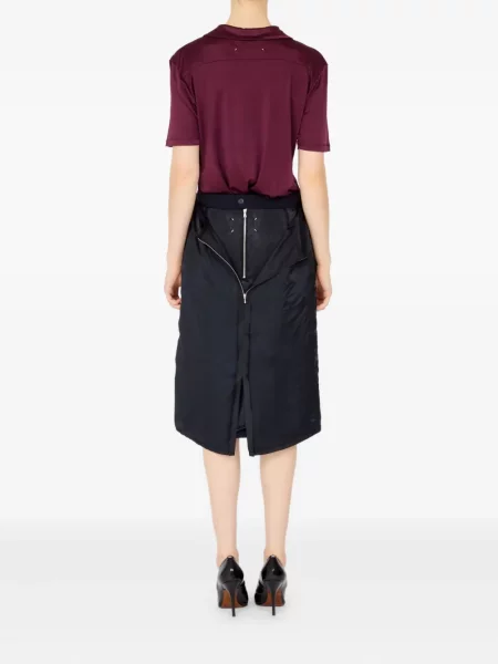 Fustă midi Maison Margiela până la genunchi albastru