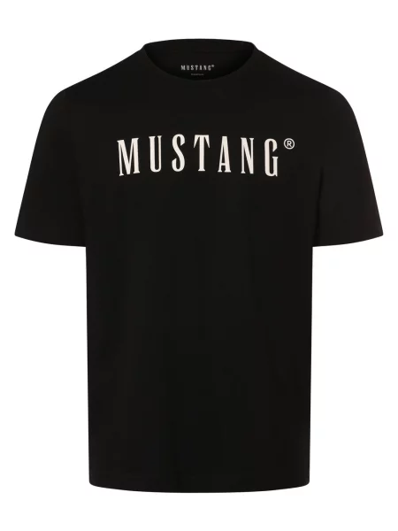 Mustang Koszulka Austin Mężczyźni nadruk XL czarny