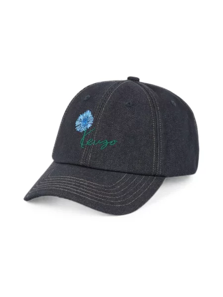 Czapka z daszkiem Kenzo z logo niebieska