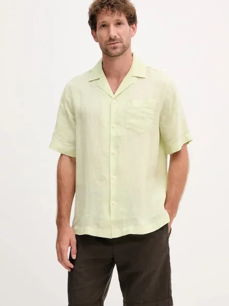 Lanena srajca Frescobol Carioca zelena