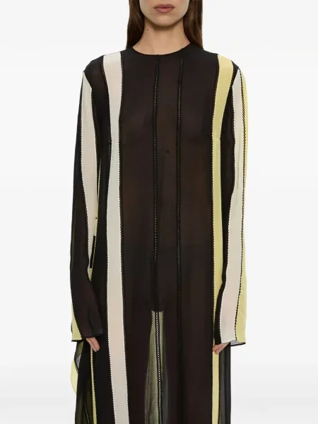Lung rochie maxi Christopher Esber de mătase negru