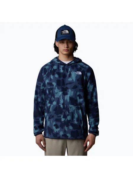 Hanorac pentru bărbați The North Face Mountain Athletics Fleece Print summit navy aop print albastru închis