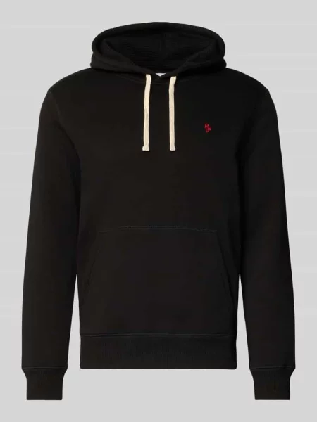 Bluza z kapturem i kieszenią kangurką Review czarna